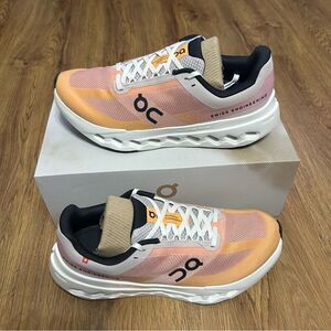 ON CLOUDSURFER Next Tangerine Ivory running lace up shoes sneakers women’s 7 new